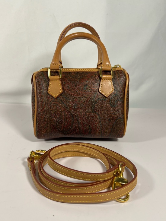 Etro Handbags - 3086: Vintage Etro Paisley Mini Barrel Bag Italy 1996 Rare